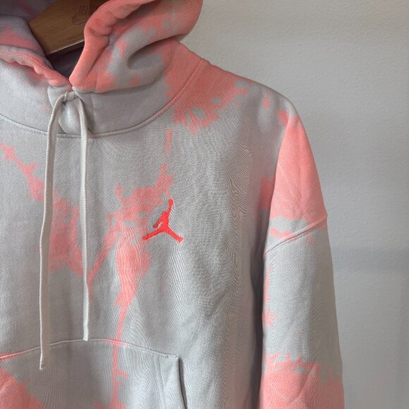 Women's Jordan Heritage Tie Dye Hoodie DM5238-104 | Rare | Cream Neon Orange | - Picture 2 of 12